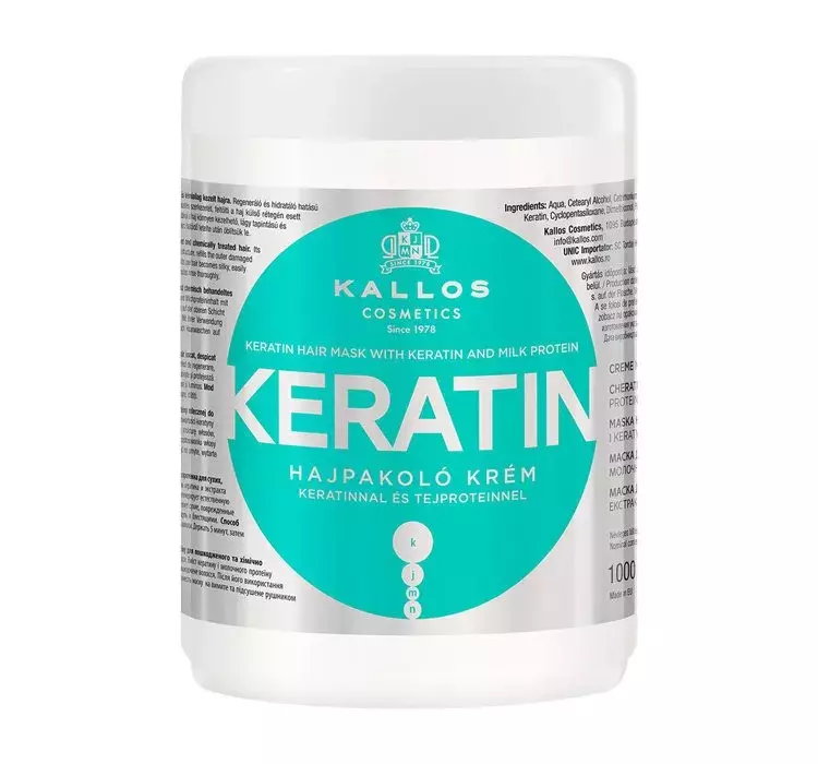 KALLOS KJMN KERATIN MASKA KERATYNOWA 1000ML