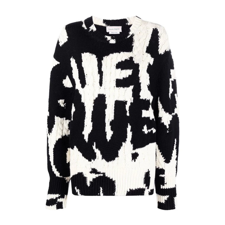 Luksusowy Sweter z Logo z Wełny Alexander McQueen