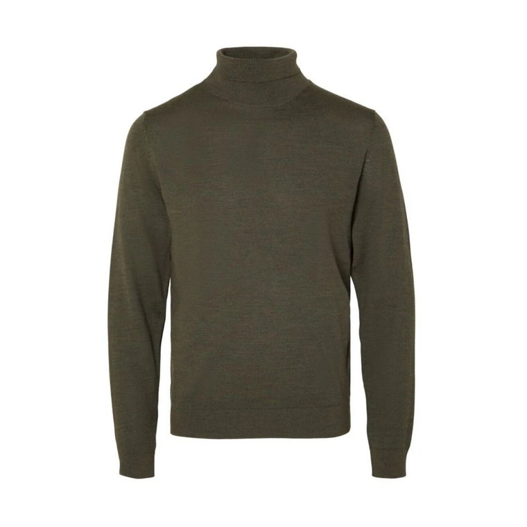 Sweter z golfem Forest Night Selected Homme