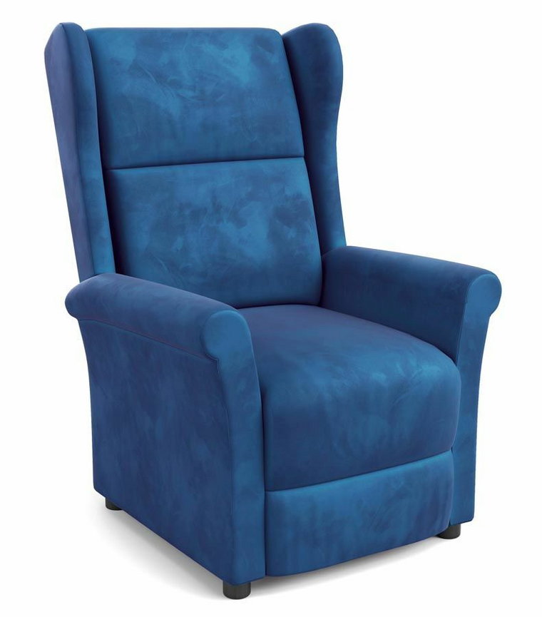 Granatowy rozkładany fotel uszak wypoczynkowy - Alden 2X