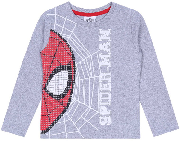 Szara, chłopięca bluzka z motywem Spider-Man