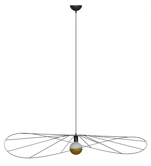 Czarna industrialna lampa wisząca 70 cm - EX599-Eskolo