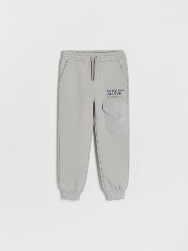 Reserved - Dresowe spodnie jogger - jasnoszary