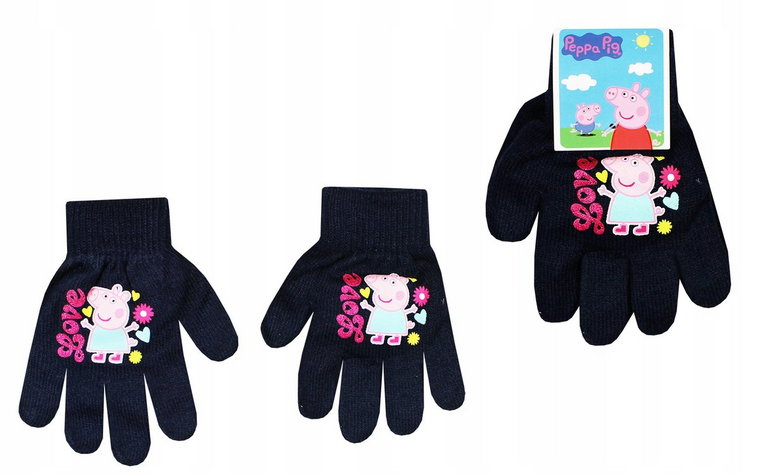 Świnka Peppa Pepa Rękawiczki Dla Dziewczynki Dziecięce Ciepłe