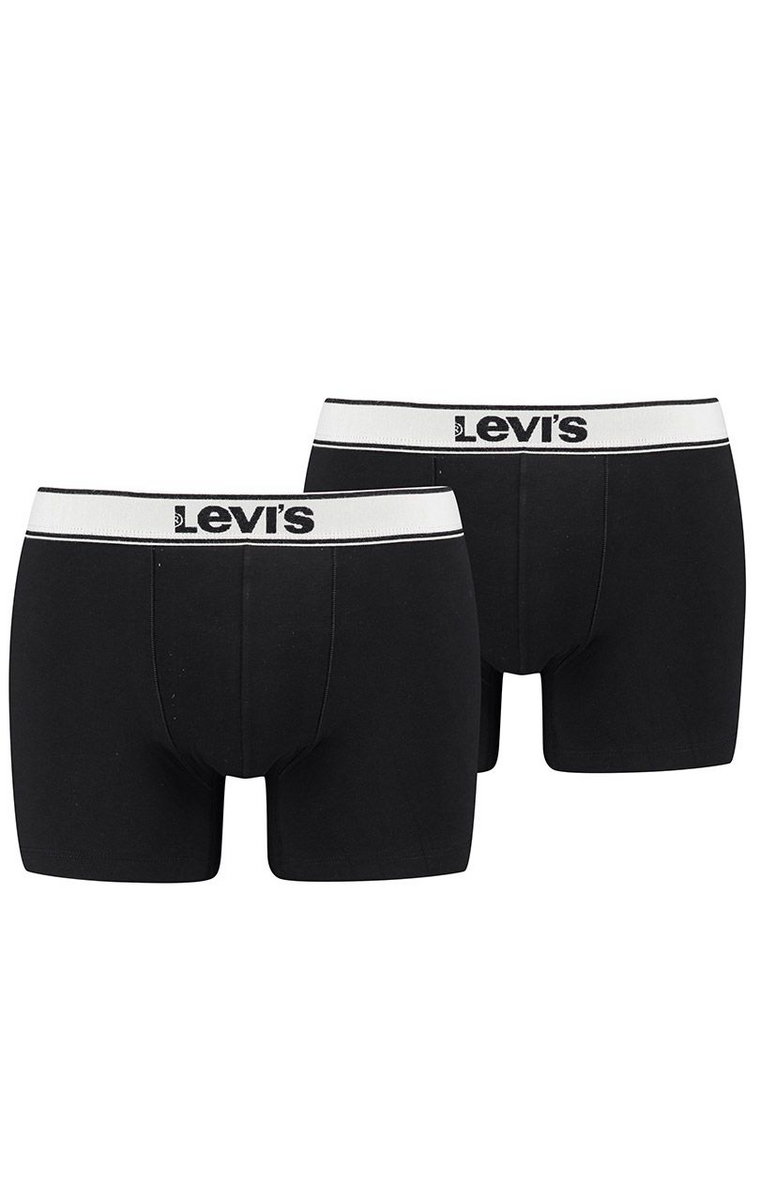 Levis 2-pack bawełnianych bokserek męskich 100001150, Kolor czarny melanż, Rozmiar S, Levis