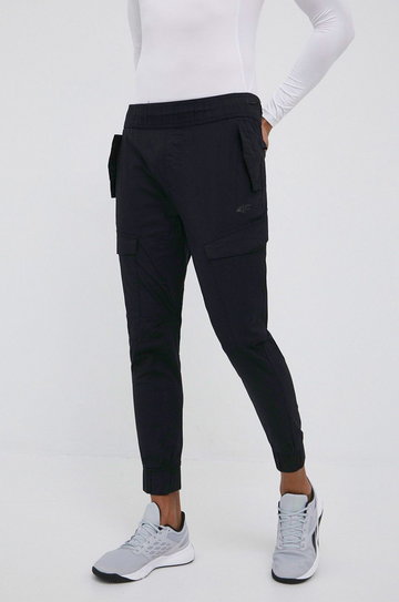 4F spodnie męskie kolor czarny joggery
