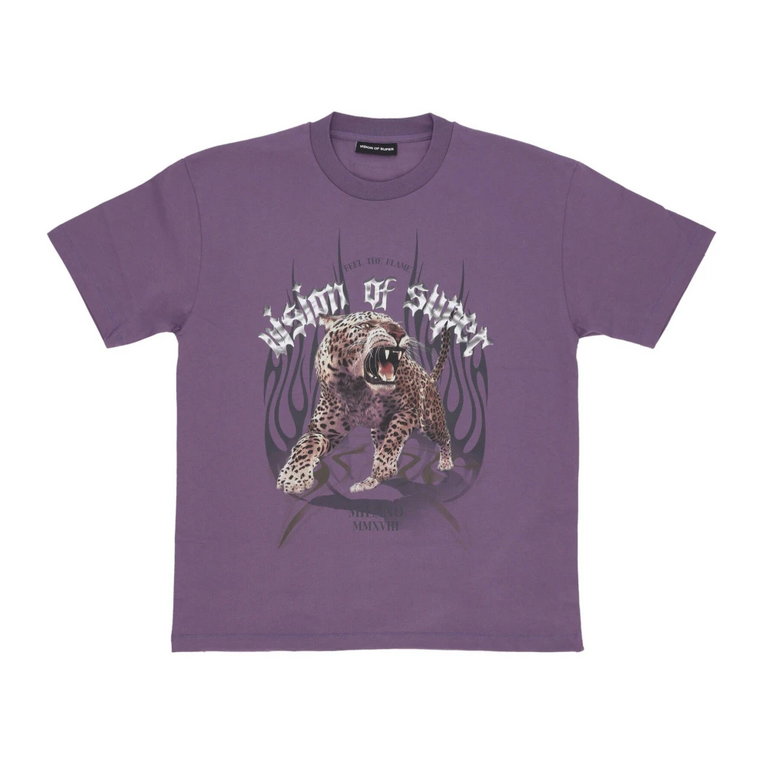 Rock Tiger Print Tee - Fioletowy Vision OF Super