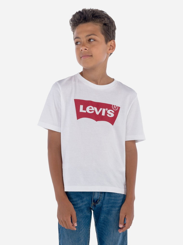 Koszulka chłopięca Levi's Lvb-Batwing Tee 9E8157-001 140 cm Biała (3665115029932). T-shirty, koszulki chłopięce