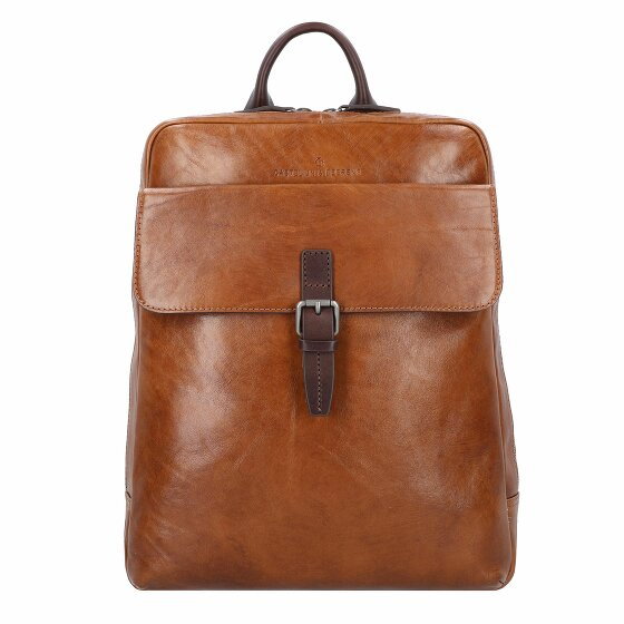 Castelijn & Beerens Rien Backpack RFID Leather 40 cm Laptop Compartment braun