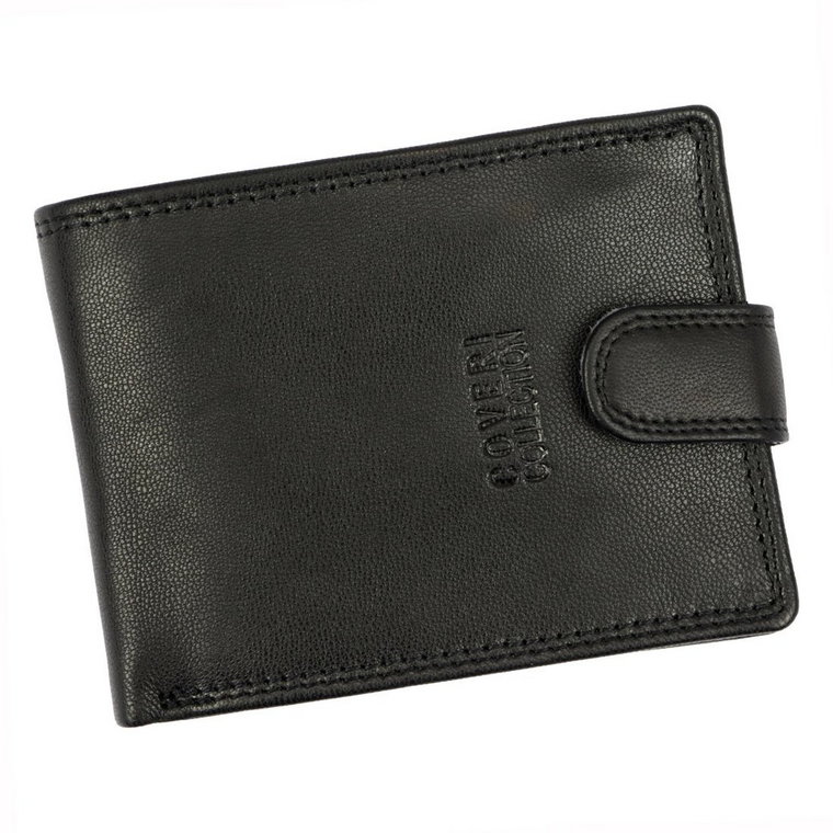 Skórzany zapinany męski portfel od marki Coveri