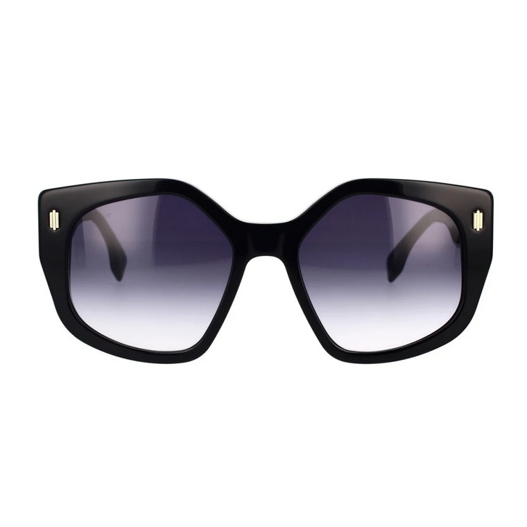 Oversized okulary przeciwsłoneczne w kształcie kwadratu ziebieskimi soczewkami Fendi