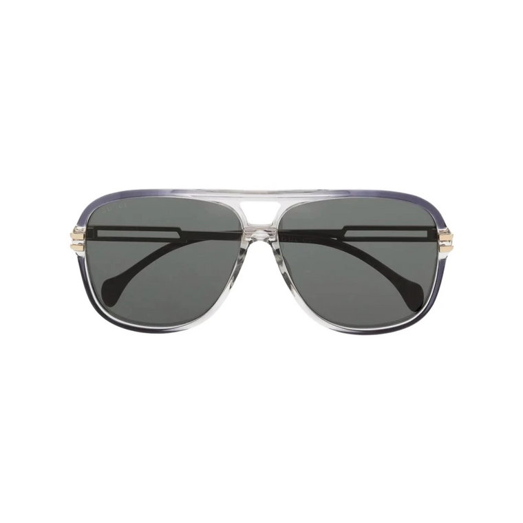 Stylowe męskie okulary przeciwsłoneczne z metalowymi i acetatowymi oprawkami Gucci
