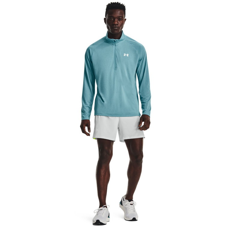 Męskie spodenki do biegania Under Armour LAUNCH ELITE 5'' SHORT - białe