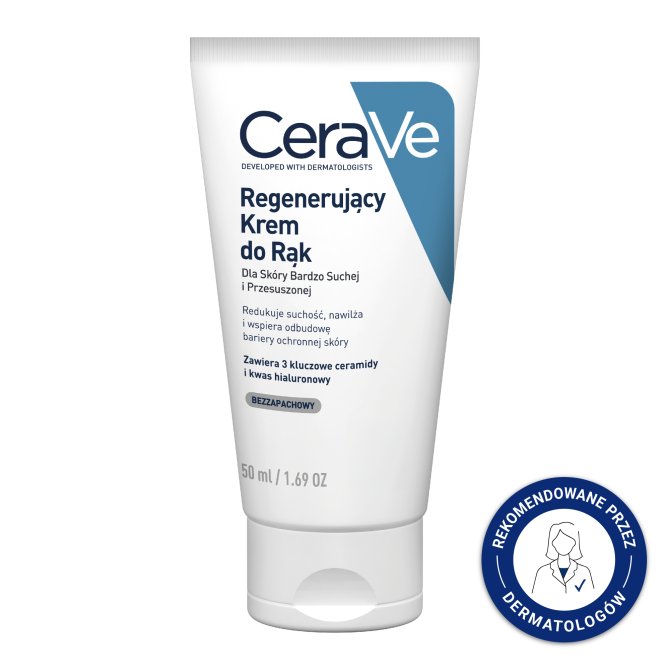 CERAVE Regenerujący Krem Do Rąk Z Ceramidami Dla Skóry Suchej I Bardzo Suchej - 50ml