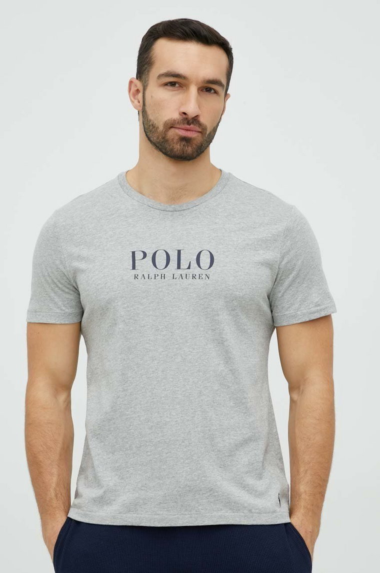 Polo Ralph Lauren t-shirt piżamowy bawełniany kolor szary