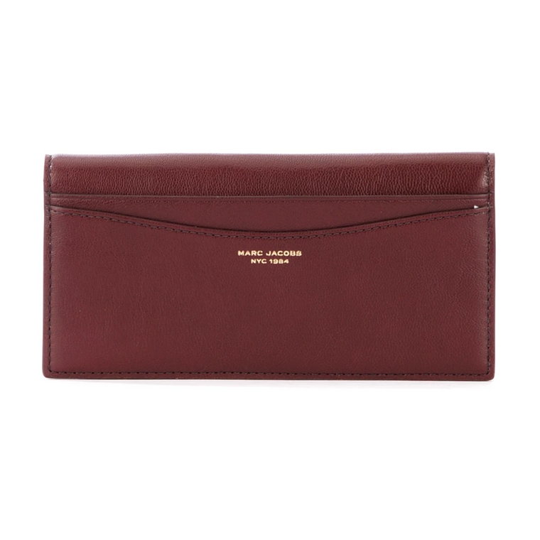 Cienki Burgundzki Portfel Bifold Marc Jacobs