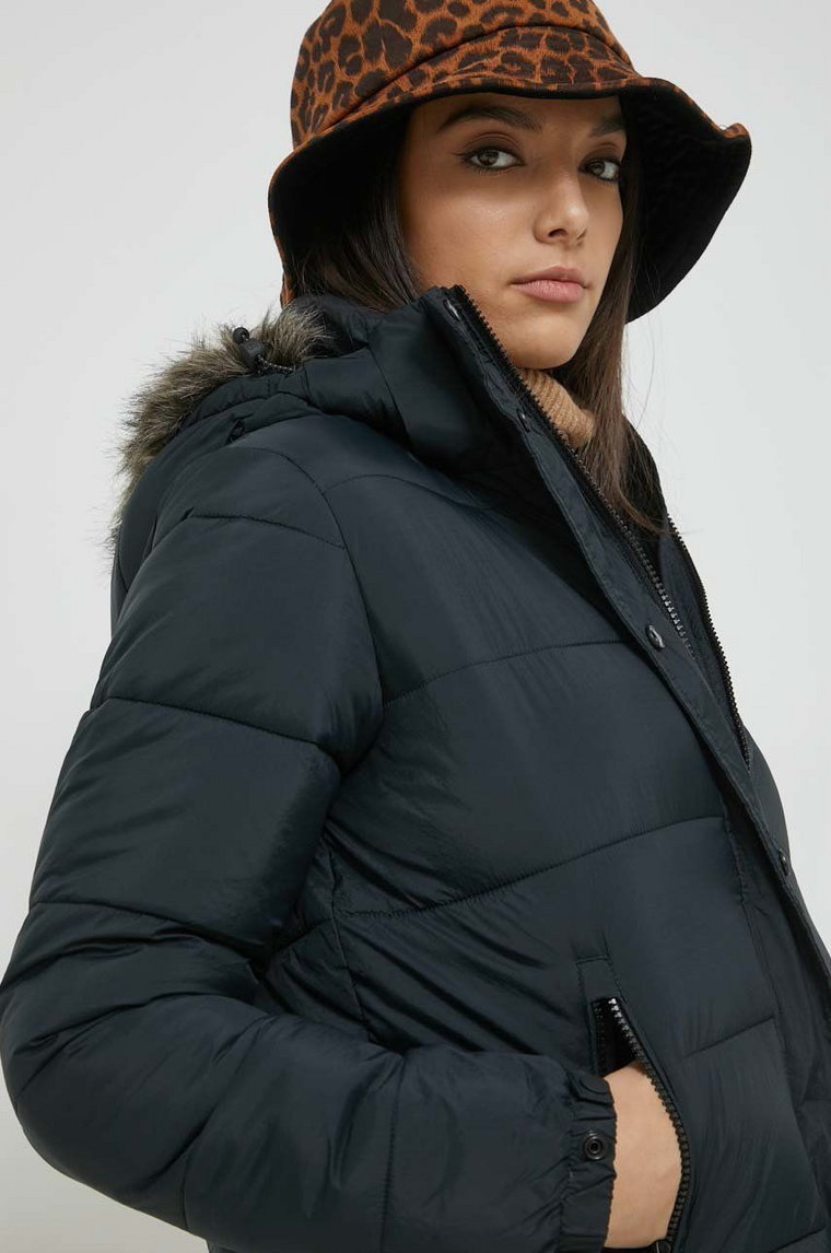 Superdry kurtka damska kolor czarny przejściowa