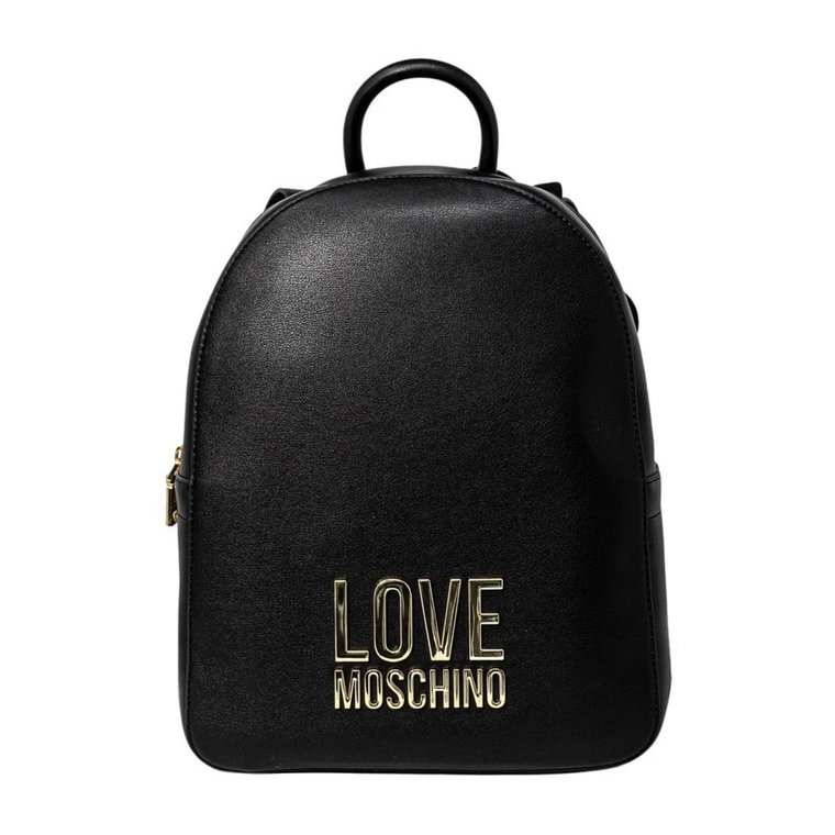 Czarny Plecak z Zamkiem dla Kobiet Love Moschino