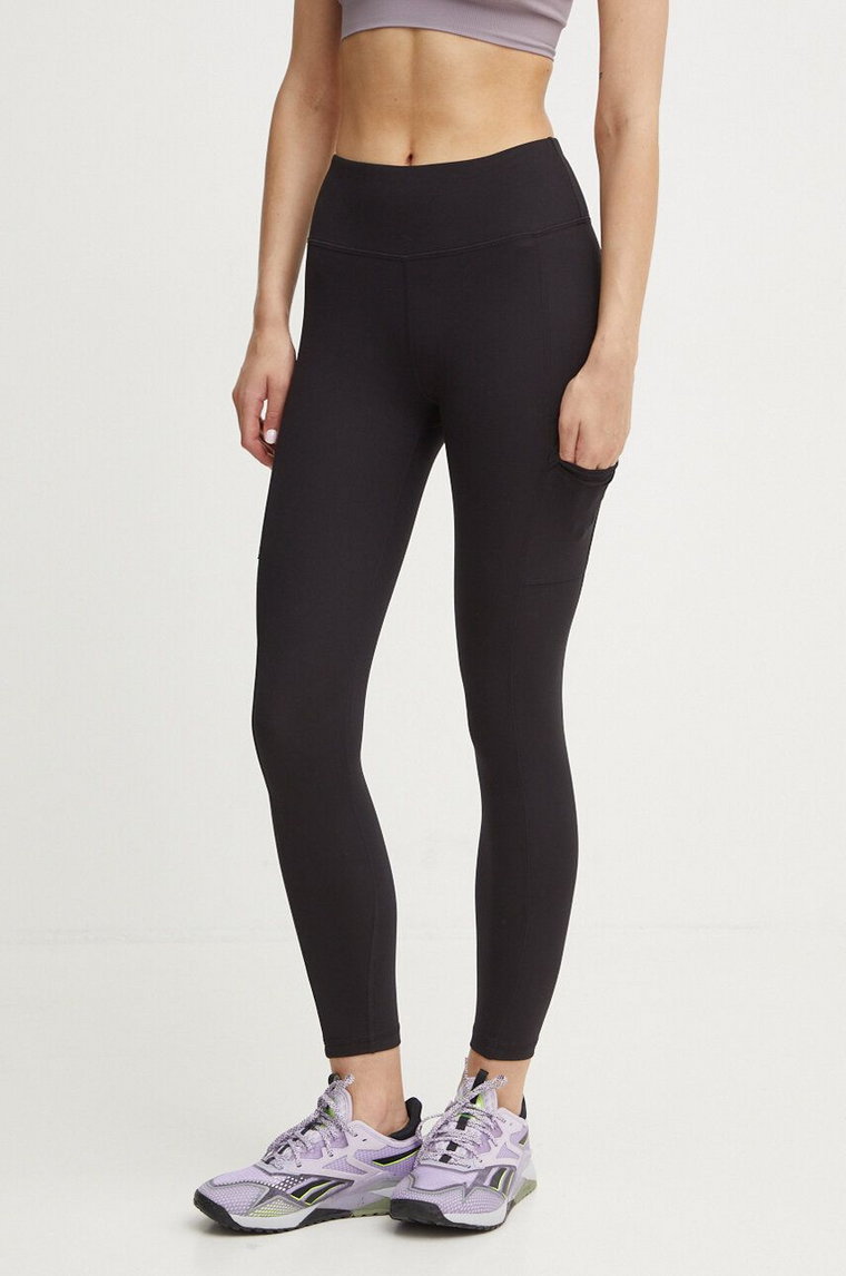 Dkny legginsy damskie kolor czarny gładkie DP4P3249