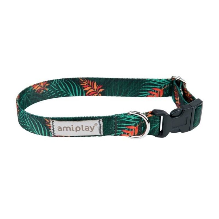 Amiplay BeHappy Obroża regulowana M 25-40 x 2cm jungle