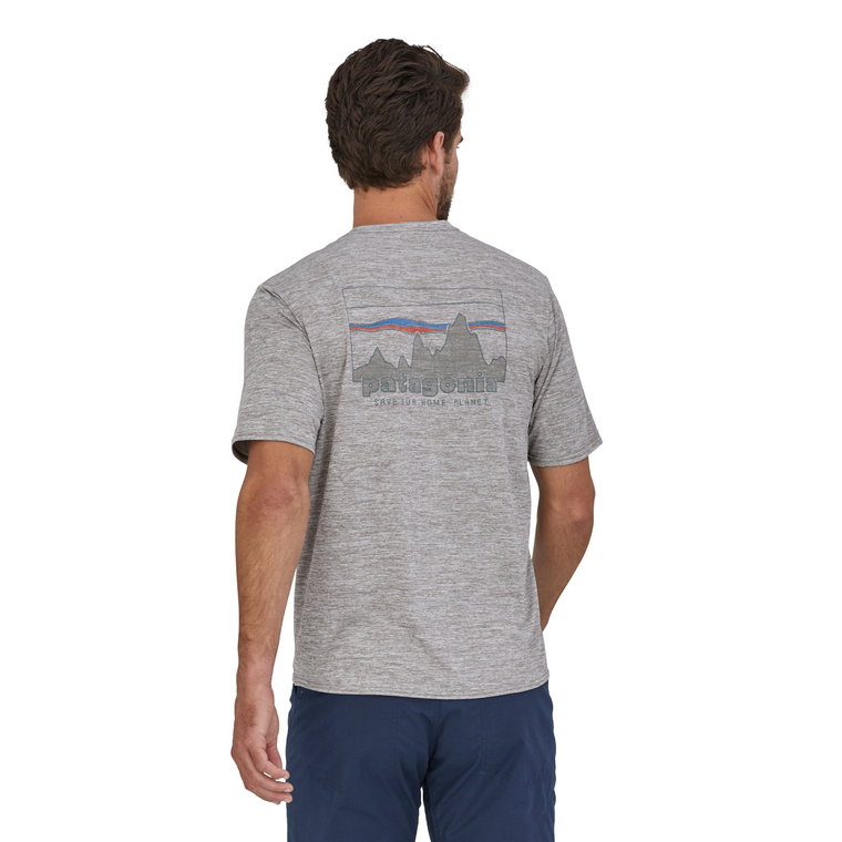 Męska koszulka Patagonia Capilene Cool Daily Graphic Shirt 73 skyline feather grey - XL