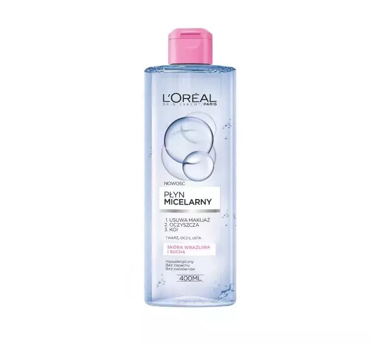 LOREAL SKIN EXPERT PŁYN MICELARNY SKÓRA WRAŻLIWA I SUCHA 400ML