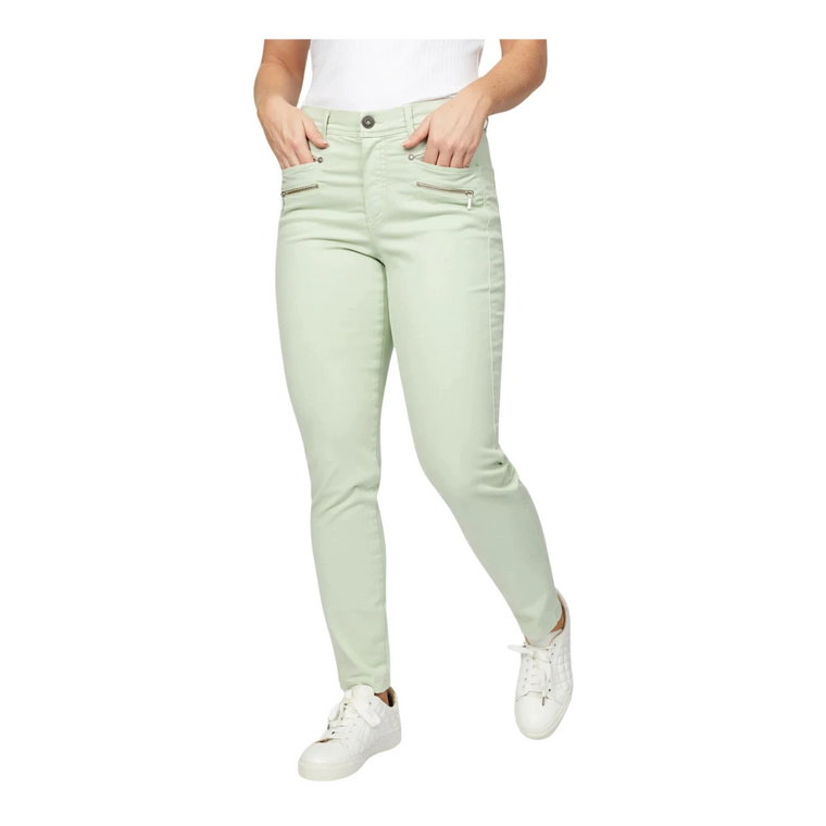Pastelowe Zielone Spodnie Rany 2-Biz