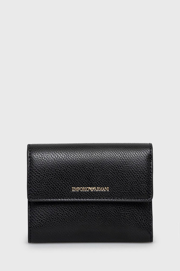 Emporio Armani portfel damski kolor czarny