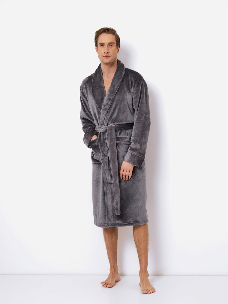 Szlafrok Aruelle Henry bathrobe M Szary (5907479343001). Szlafroki męskie