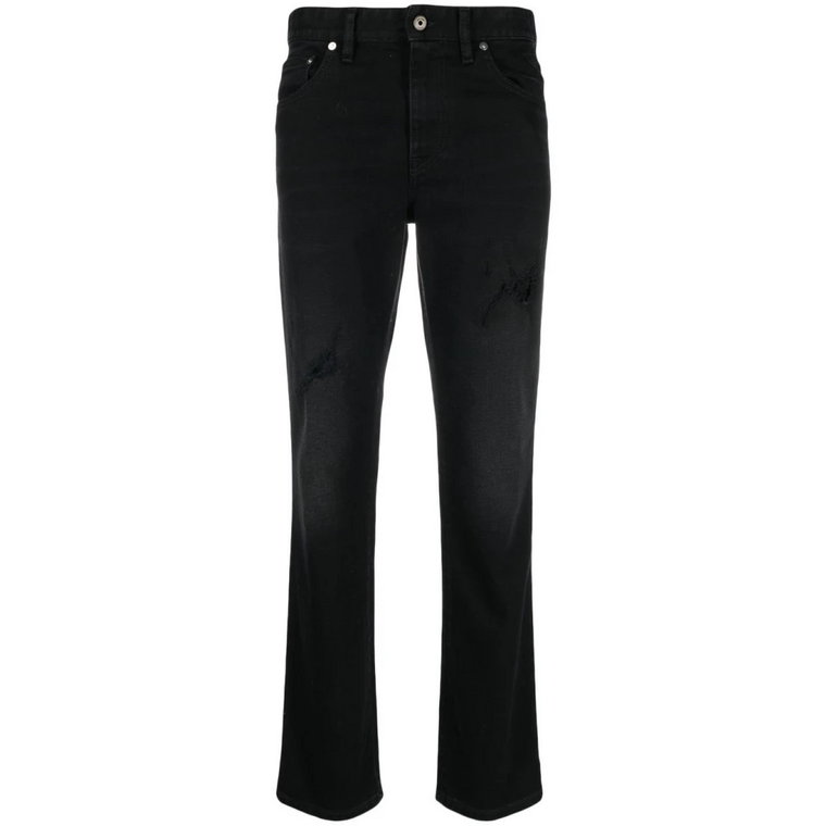 Czarne jeansy z wysokim stanem i prostą nogawką Just Cavalli