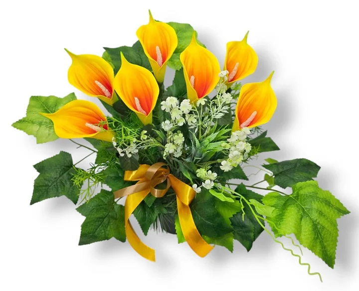 SEZONA Bukiet Kalie Wkład Do Wazonu Flakonu Stroik Na Grób Cmentarz ...