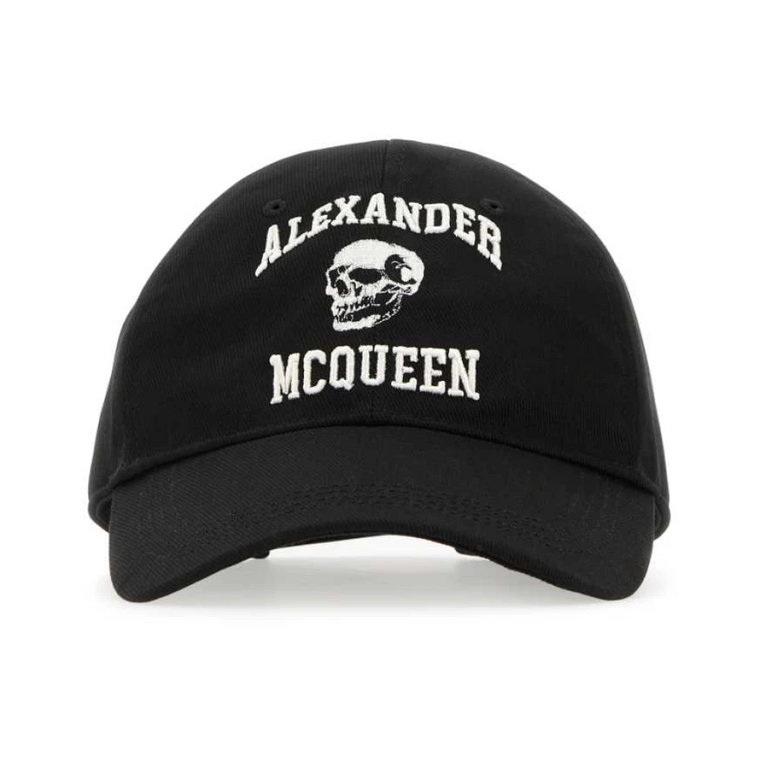 Czarna czapka baseballowa Varsity Skull Alexander McQueen