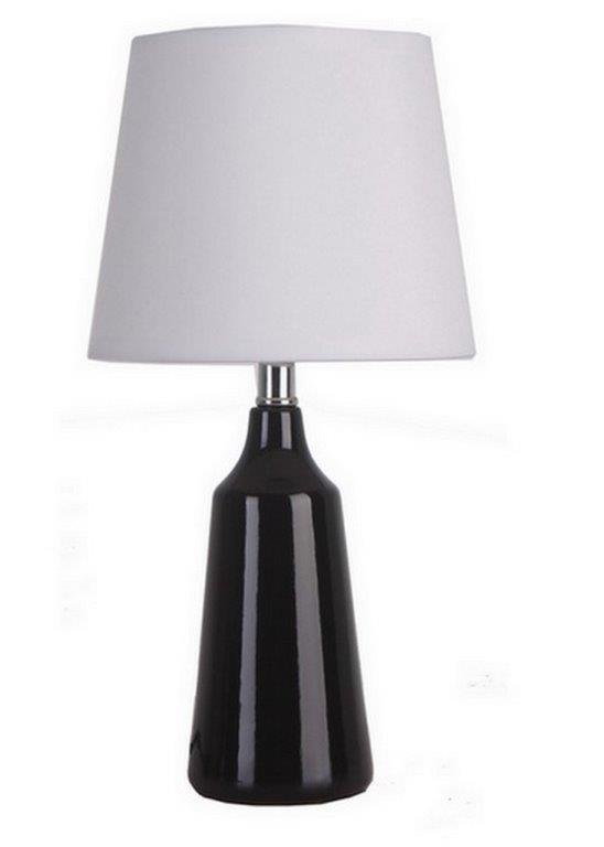 Lampka CERAMICZNA nocna stołowa abażur 3067 BLACK