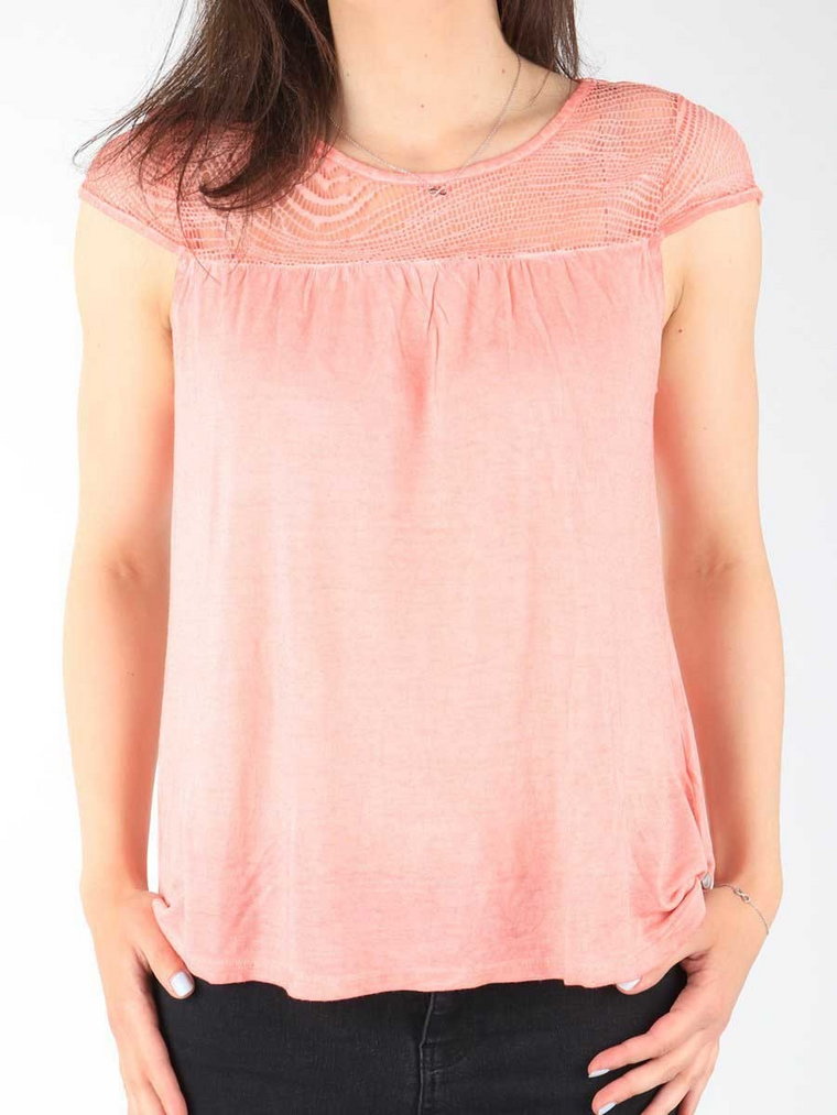 T-shirt Wrangler Capsleeve Tee Coral Peach W7337FDJX