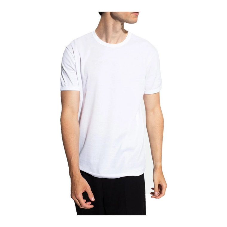 Biała koszulka - Regularny krój, Okrągły dekolt, Krótkie rękawy Dolce & Gabbana