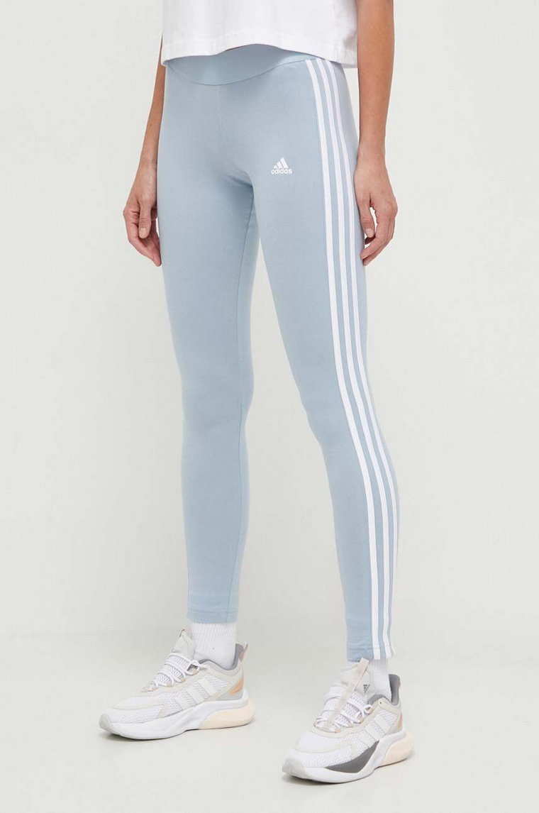 adidas legginsy damskie kolor niebieski z aplikacją  IR5348