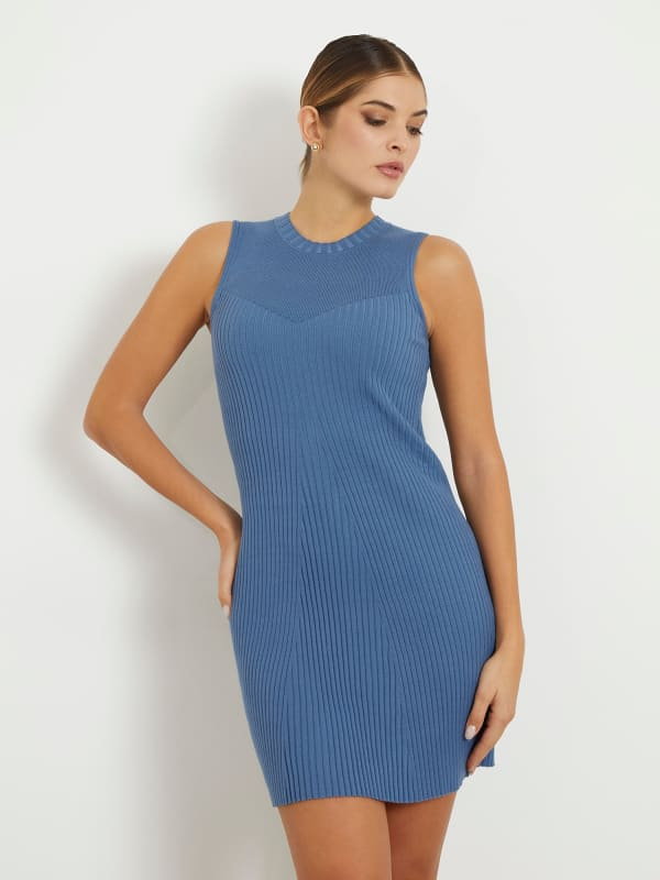 Swetrowa Mini Sukienka Fason Bodycon