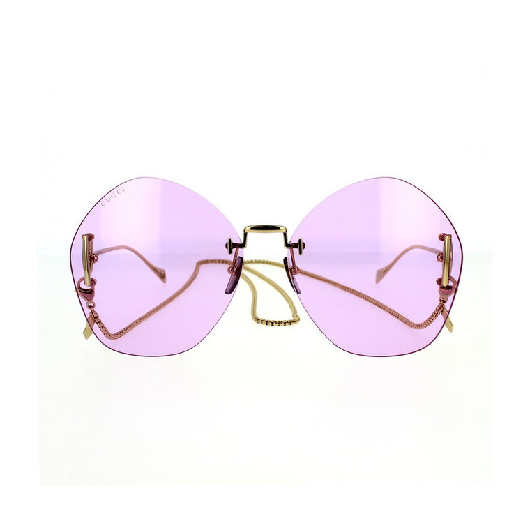Okulary przeciwsłoneczne w geometrycznym stylu z metalowymi akcentami Gucci