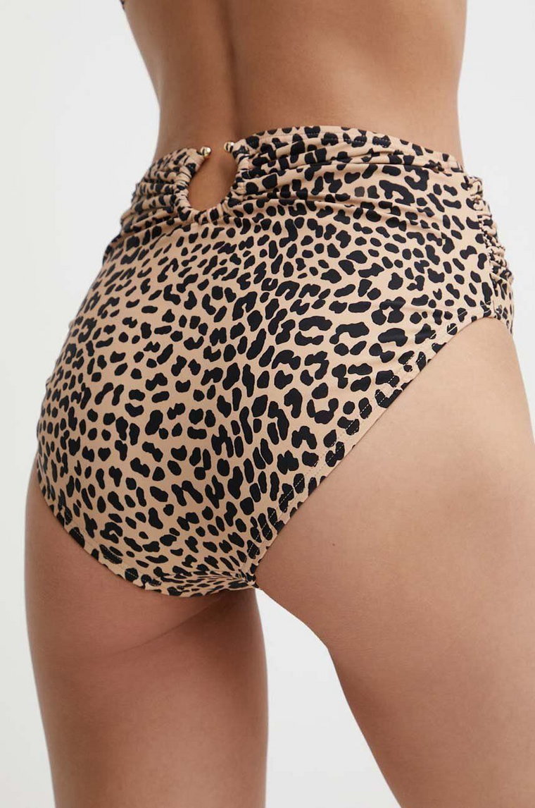 MICHAEL Michael Kors figi kąpielowe HIGH WAIST BOTTOM kolor beżowy MM29259