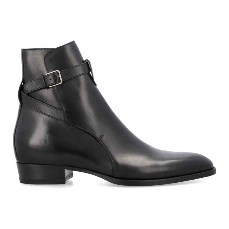 Czarne Zamknięte Buty - Wyatt 30 Jodhpur Saint Laurent