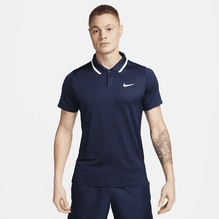 Męska koszulka polo do tenisa Dri-FIT NikeCourt Advantage - Czerń