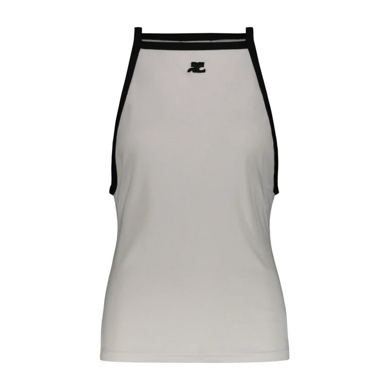 Heritage Biało-Czarna Tank Top Courrèges