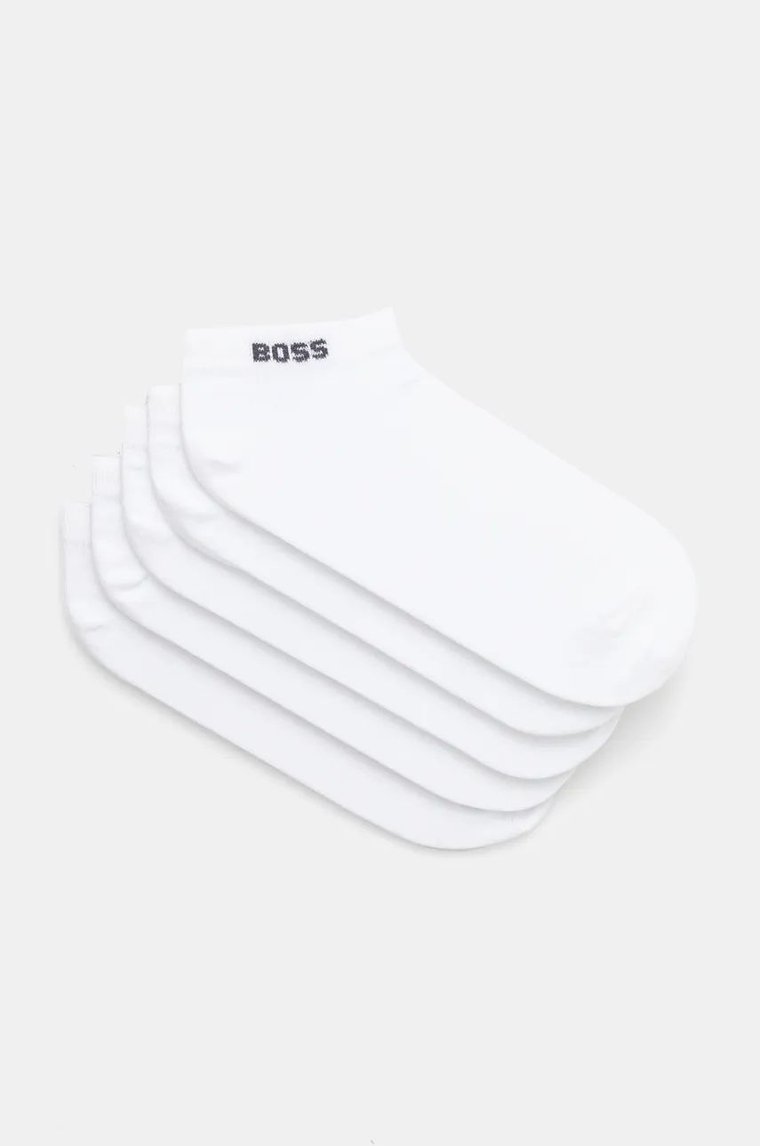 BOSS skarpetki 5-pack męskie kolor biały 50493197