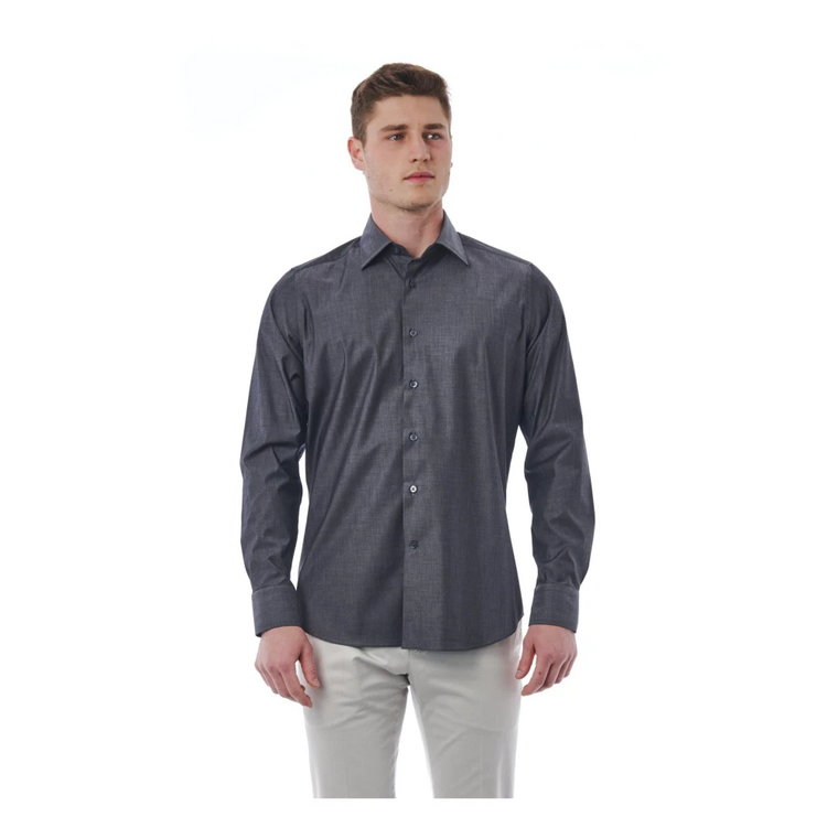 Gray Cotton Shirt Bagutta