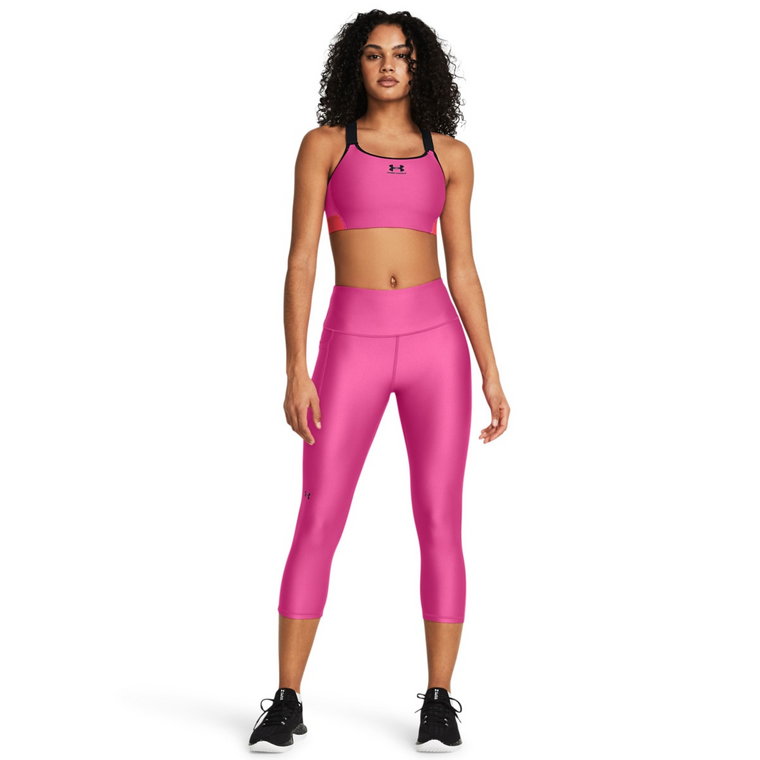 Damskie legginsy treningowe Under Armour HG Armour Hi Capri - różowe