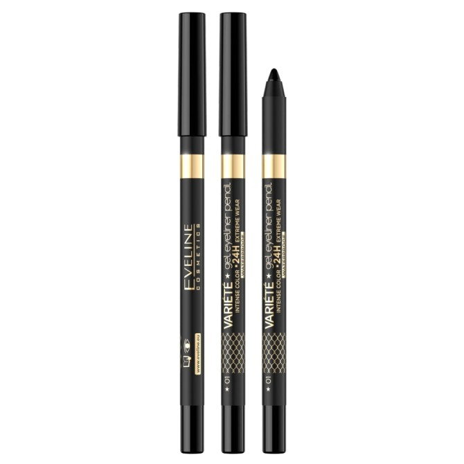 Eveline Cosmetics Variete wodoodporna żelowa kredka do oczu 01 Black