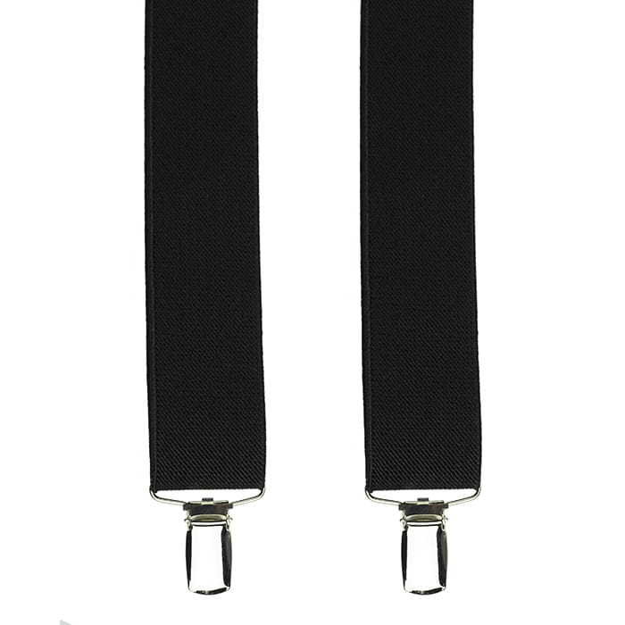 Szelki do spodni gładkie w kolorze czarnym EM 18