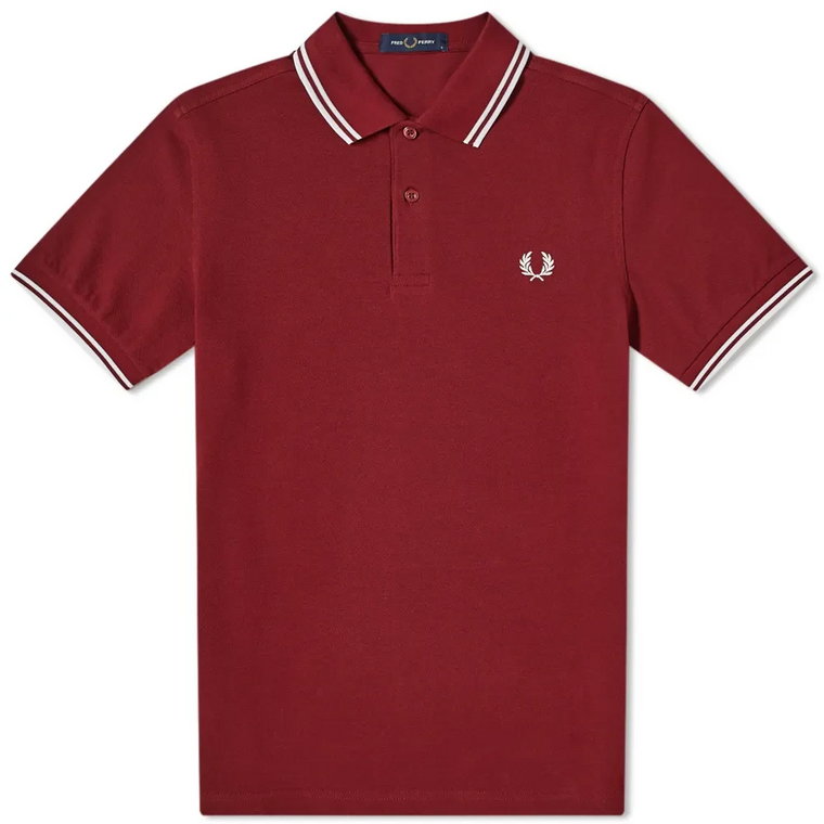Slim Fit Twin Tipped Polo - Port White Fred Perry