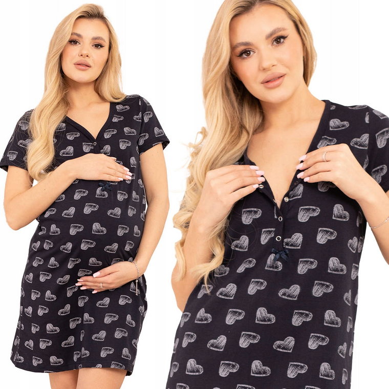 Koszula Nocna Piżama Ciążowa Porodu Karmienia XL