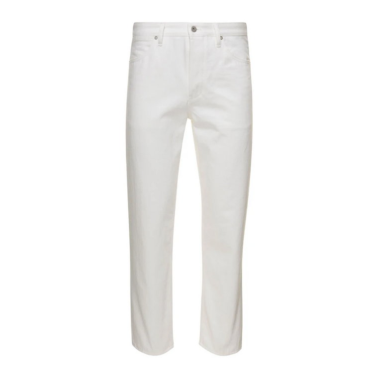Premiumowe Białe Spodnie Proste dla Mężczyzn Jil Sander